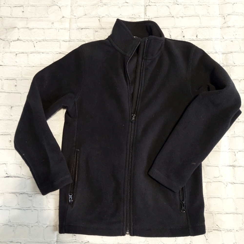 Size M (8) Kids Lands End Fleecy type zip up jacket